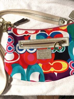 Vintage Coach Poppy Graffiti Glam Crossbody Bag F20039